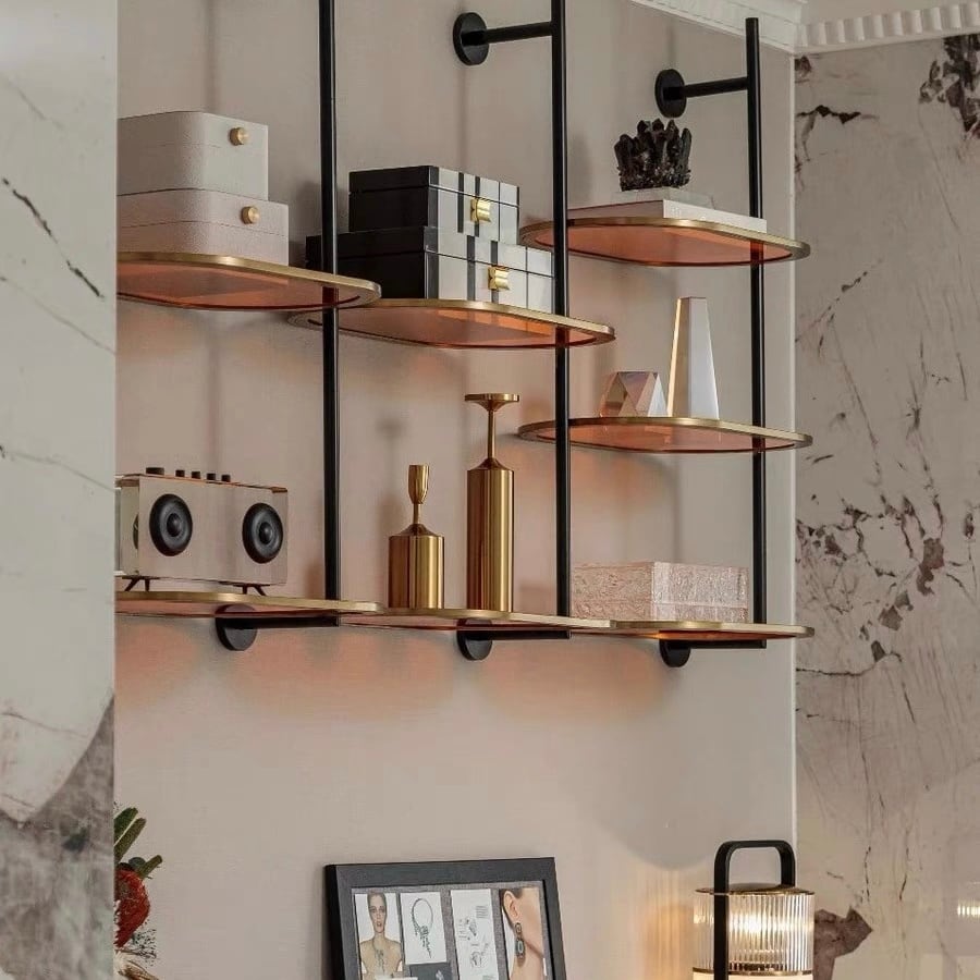 【アウトレット10%OFF】モノトーン×ゴールド インテリアボックス スモール