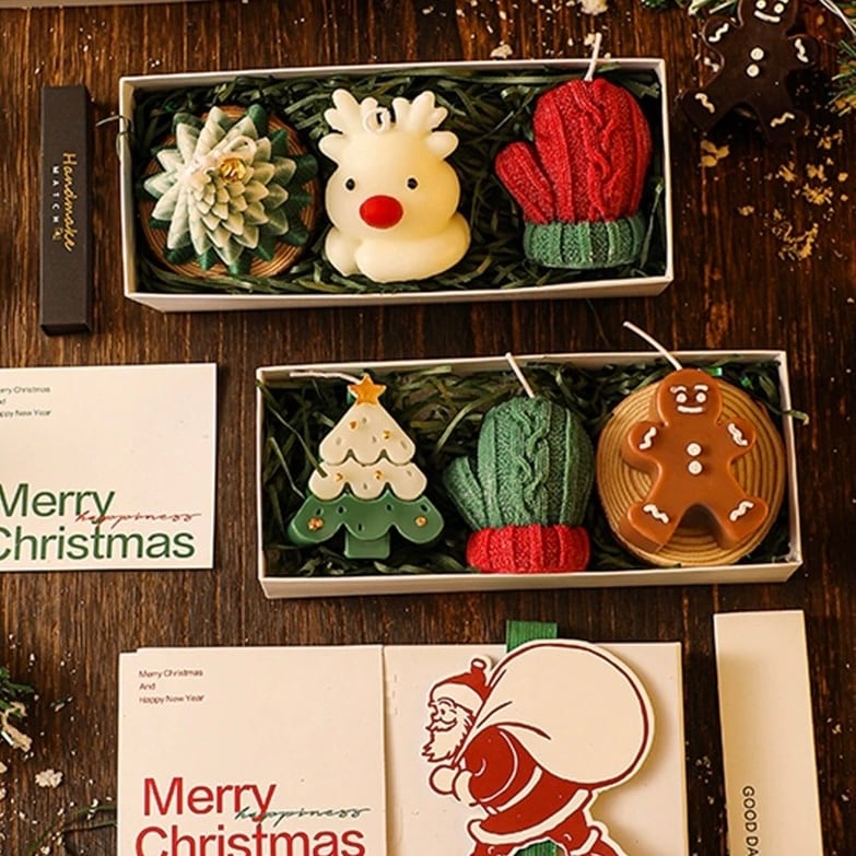 クリスマスキャンドル 3点セット