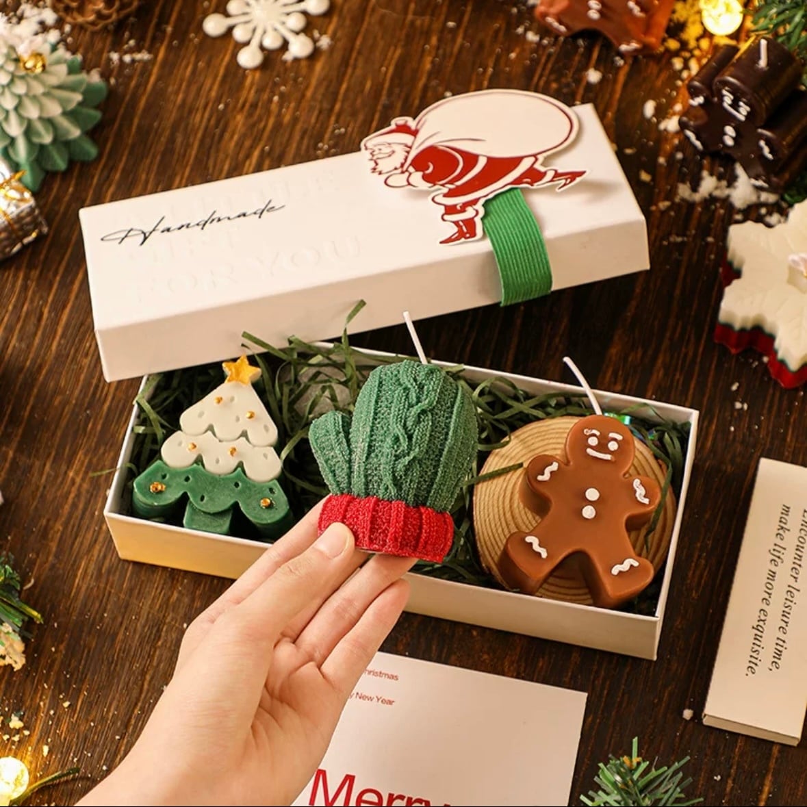 クリスマスキャンドル 3点セット