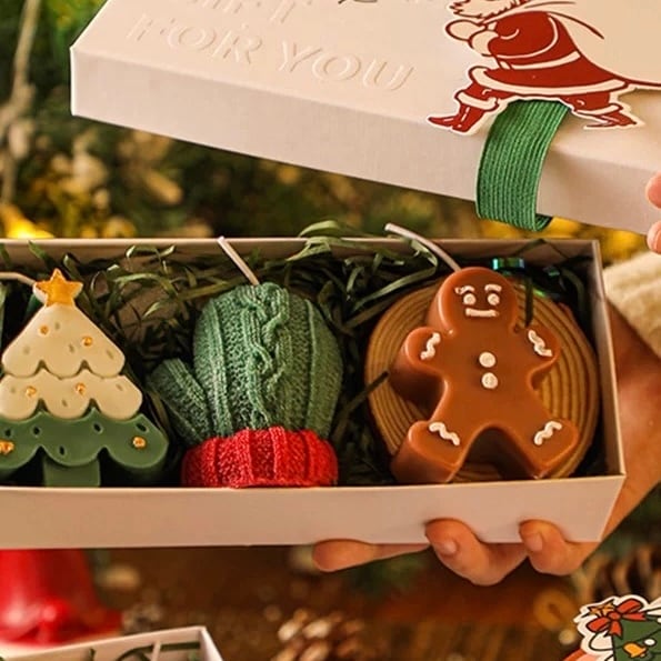 クリスマスキャンドル 3点セット