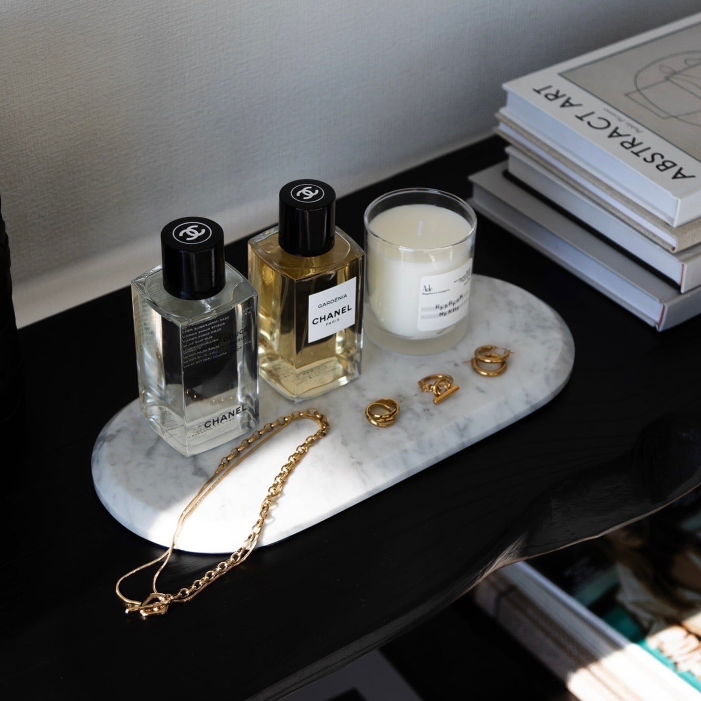 Ade×&classy 天然大理石オーバルトレイ