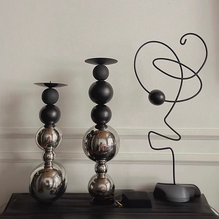 レイヘンキャンドルスタンド2点セット(キャンドル付き)