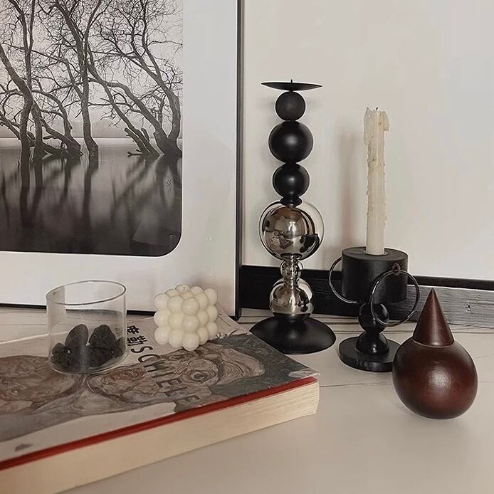 レイヘンキャンドルスタンド2点セット(キャンドル付き)