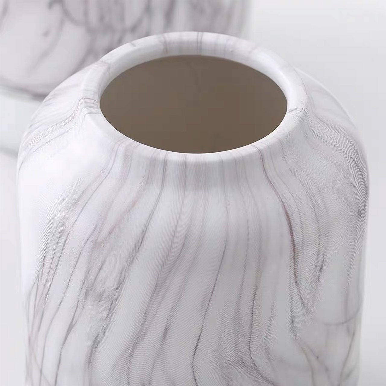 【アウトレット10%off】マーブル×シルバー フラワーベース スモール