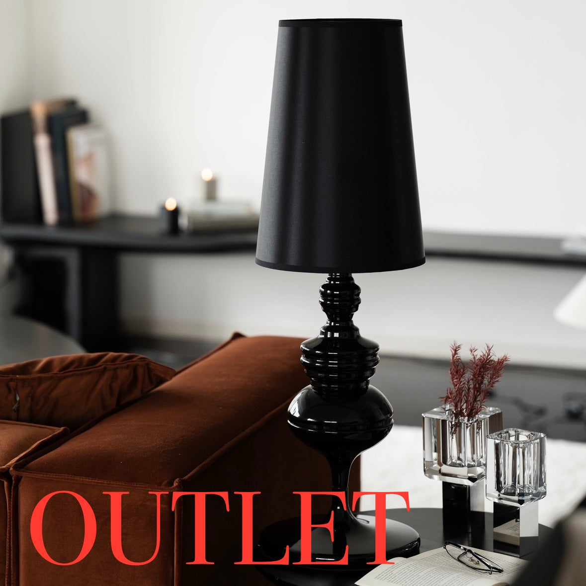 【アウトレット10%OFF】ラングブラック テーブルランプ