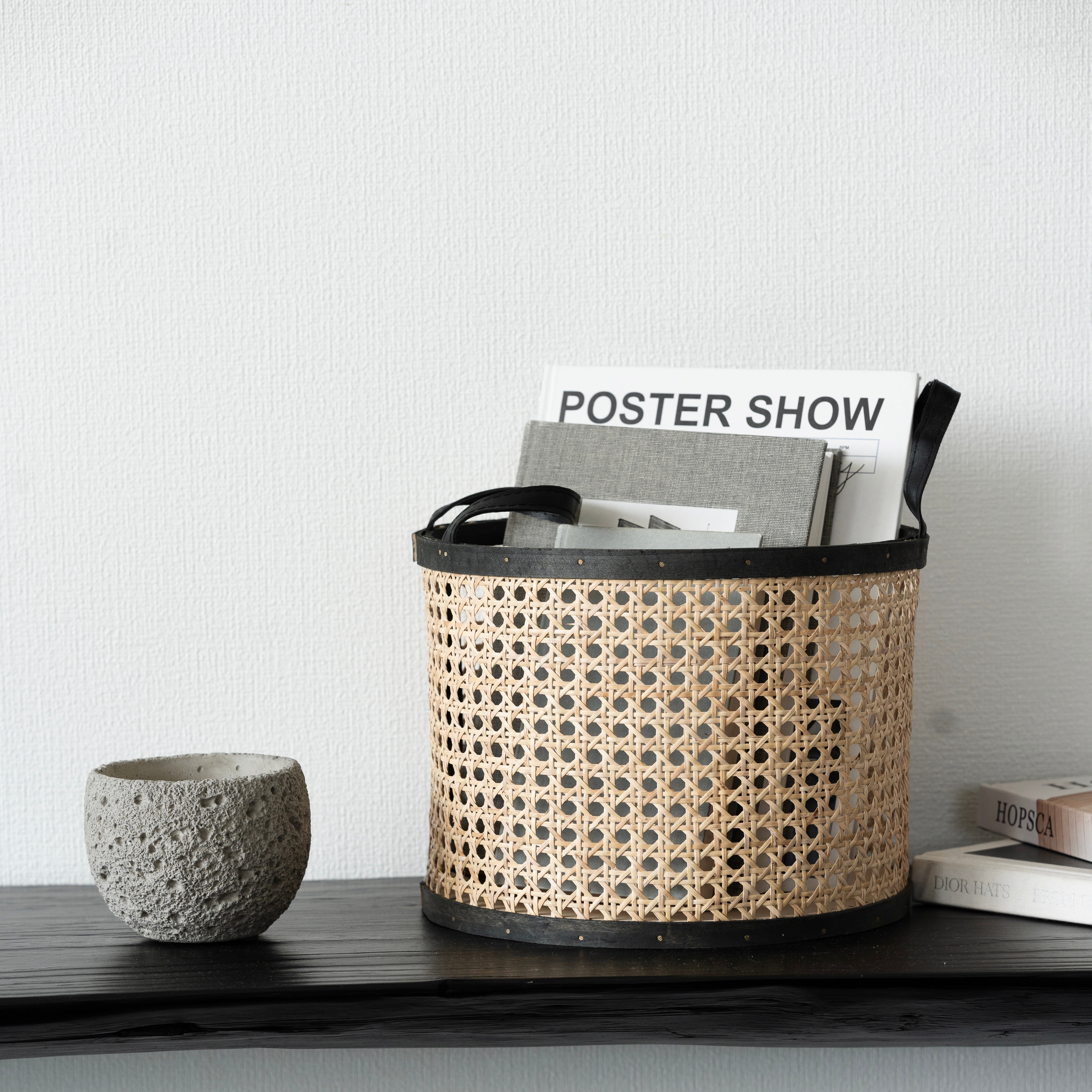 ラタン ドラムバスケット