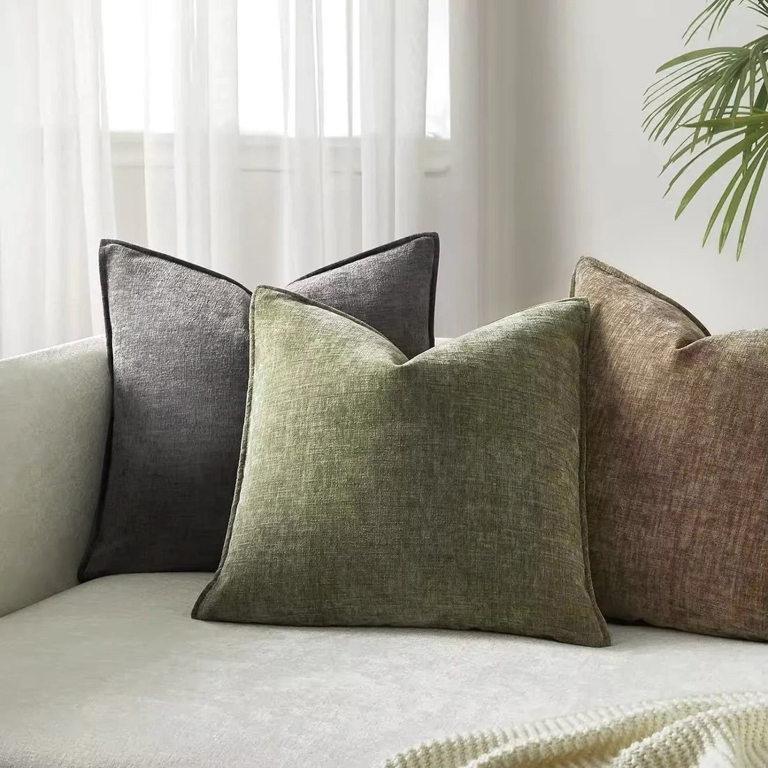 【アウトレット10%OFF】シェニールジャガード クッションカバー