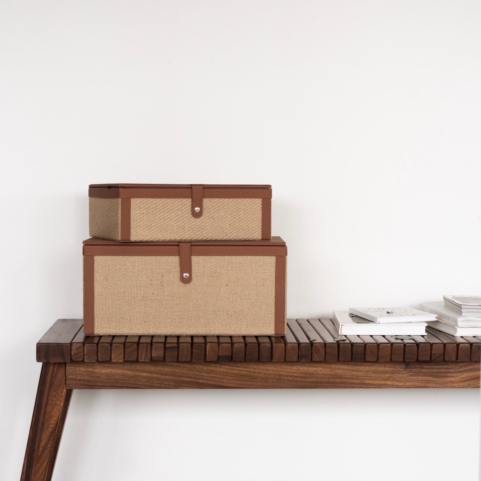 レザーライク ストレージボックス2点セット