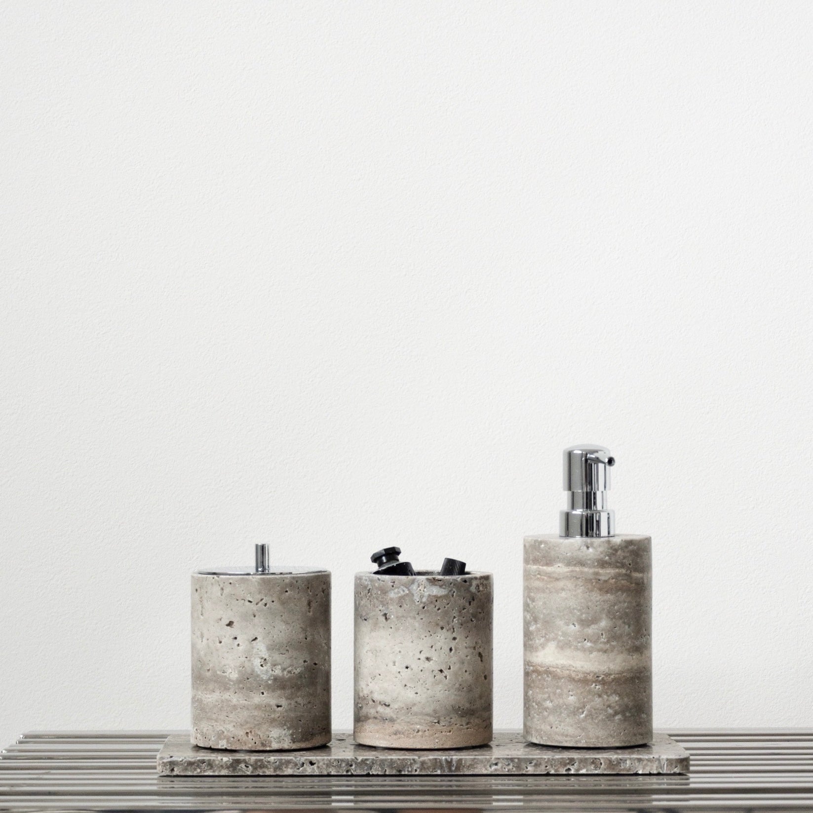 トラバーチン バスルーム4点セット