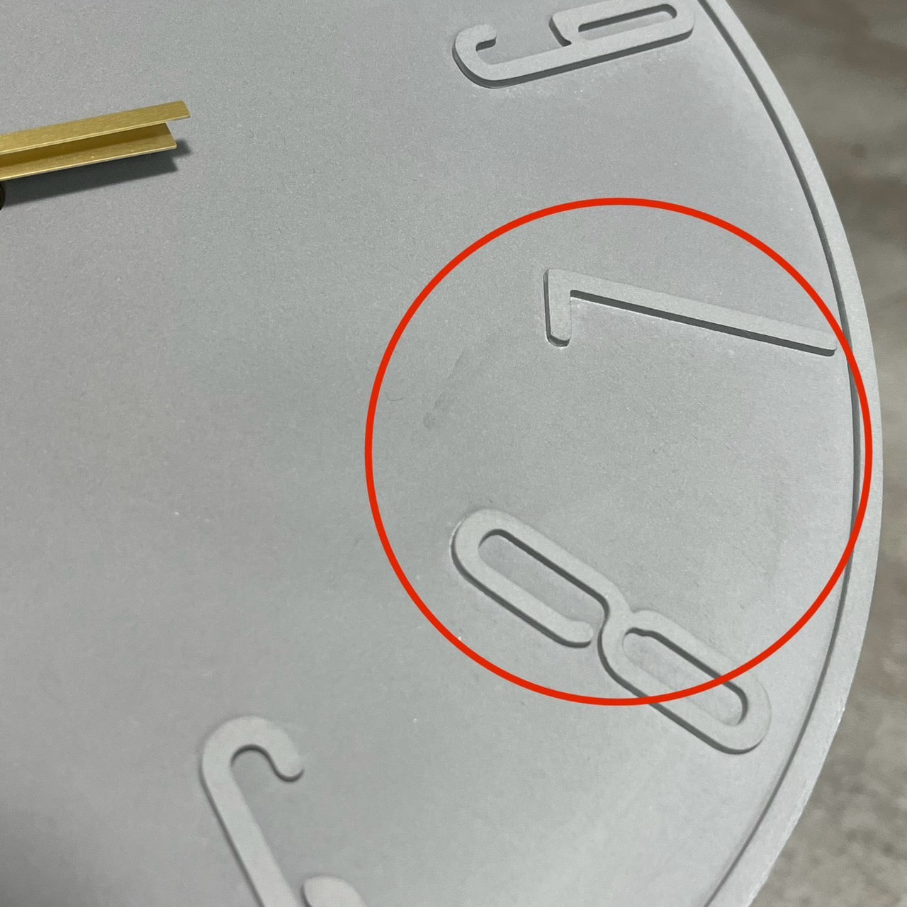 【アウトレット10%OFF】ウォールクロック ベトン ナンバー