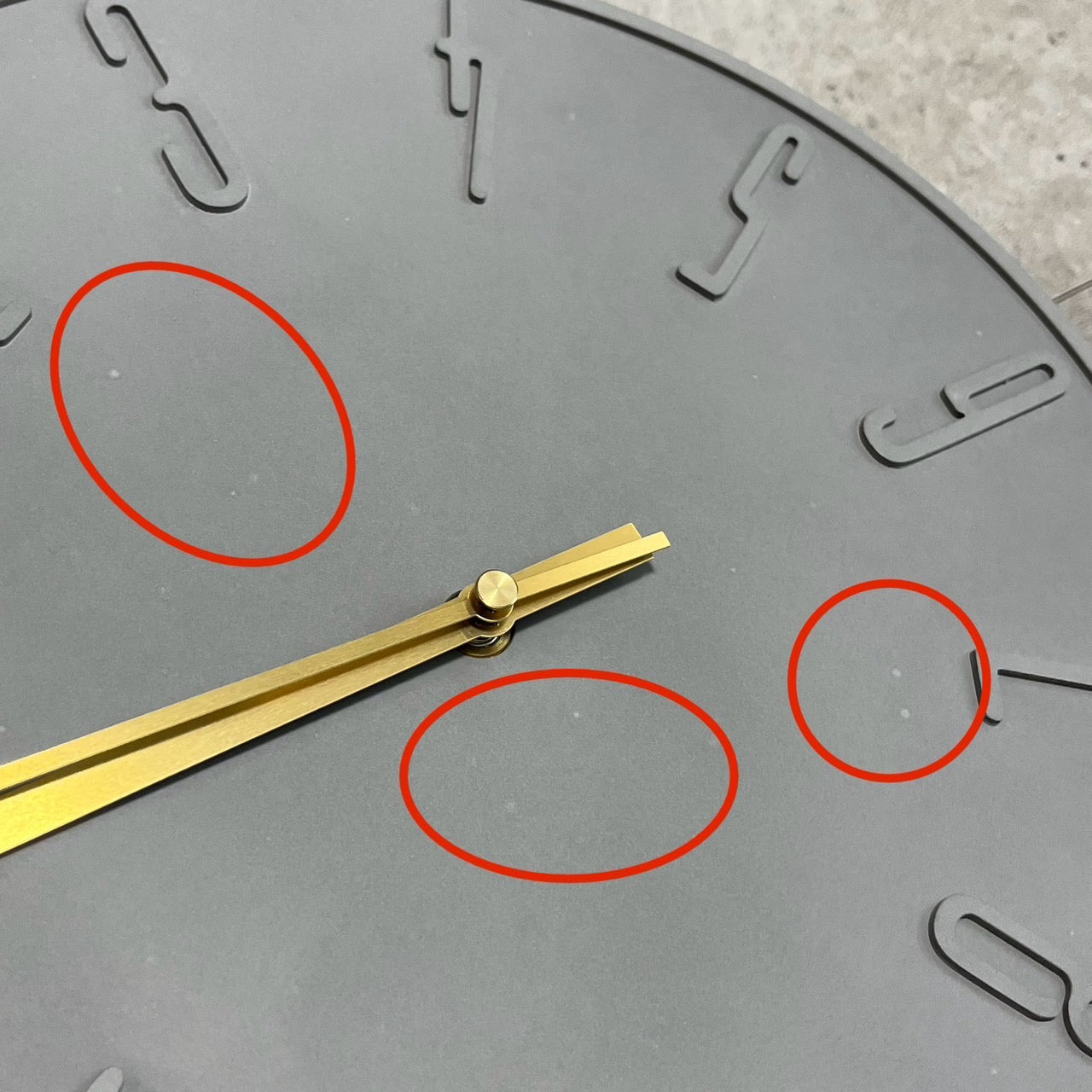 【アウトレット10%OFF】ウォールクロック ベトン ナンバー