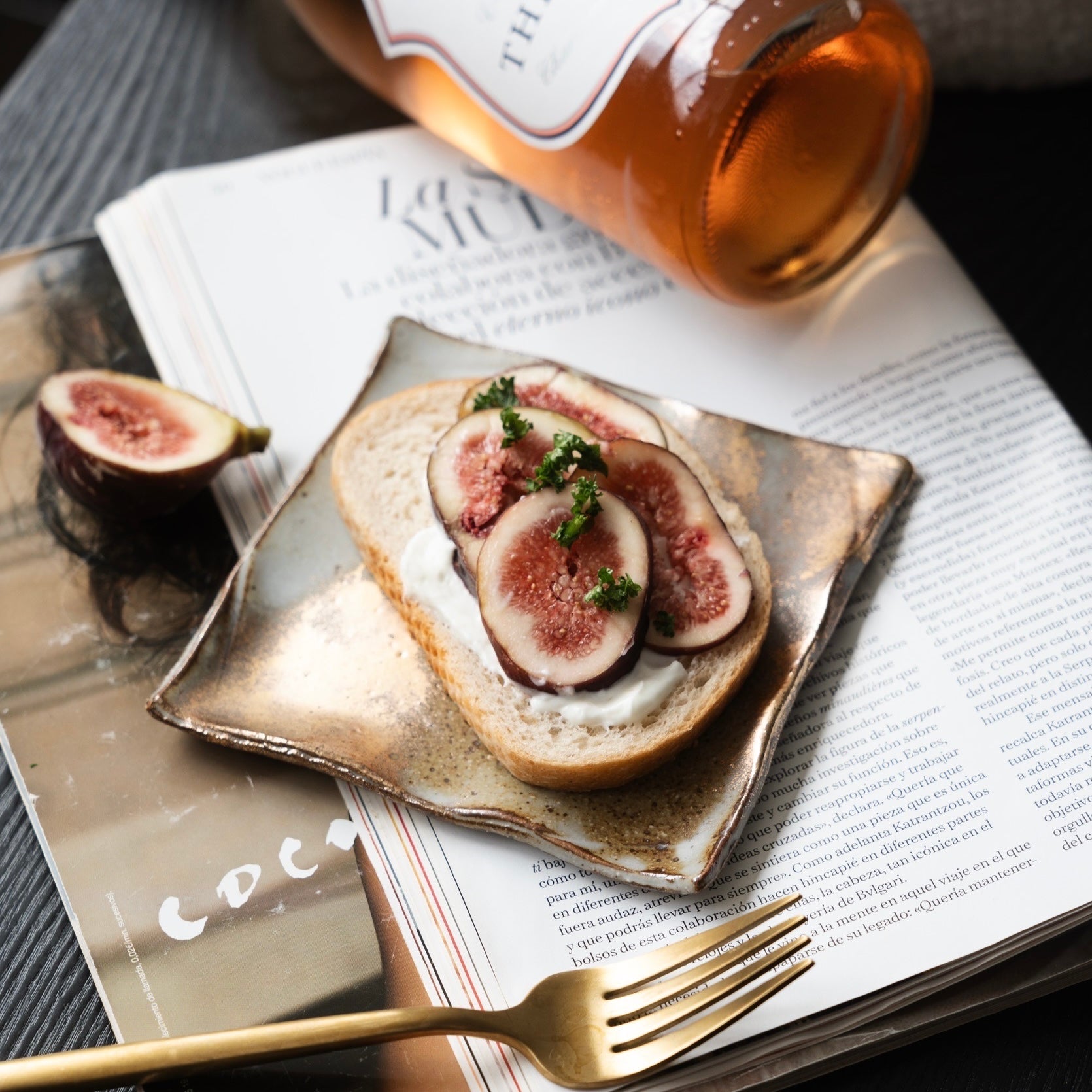 ギルディング スクエアフラットプレート【信楽焼】