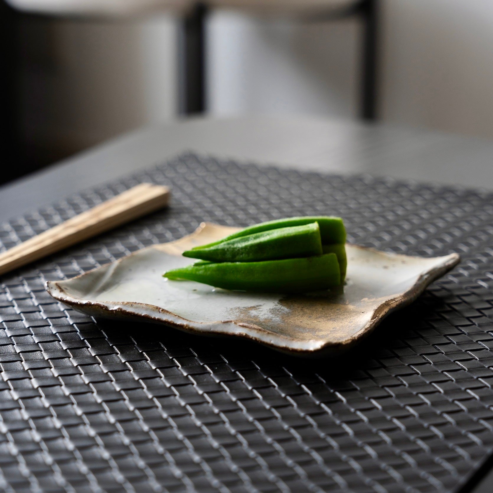 ギルディング スクエアフラットプレート【信楽焼】