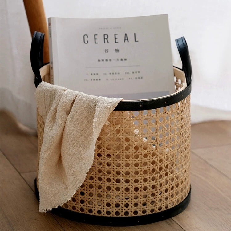 ラタン ドラムバスケット