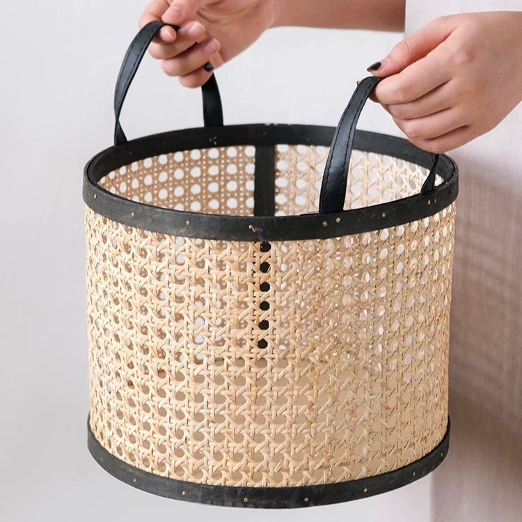 ラタン ドラムバスケット