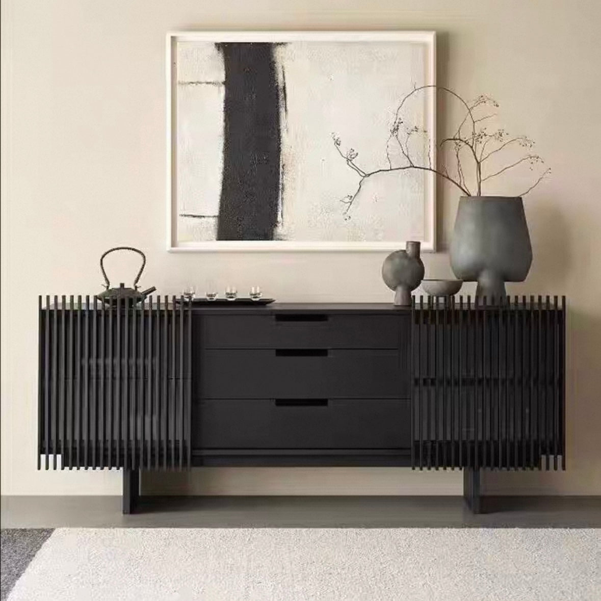 スリットオークキャビネット