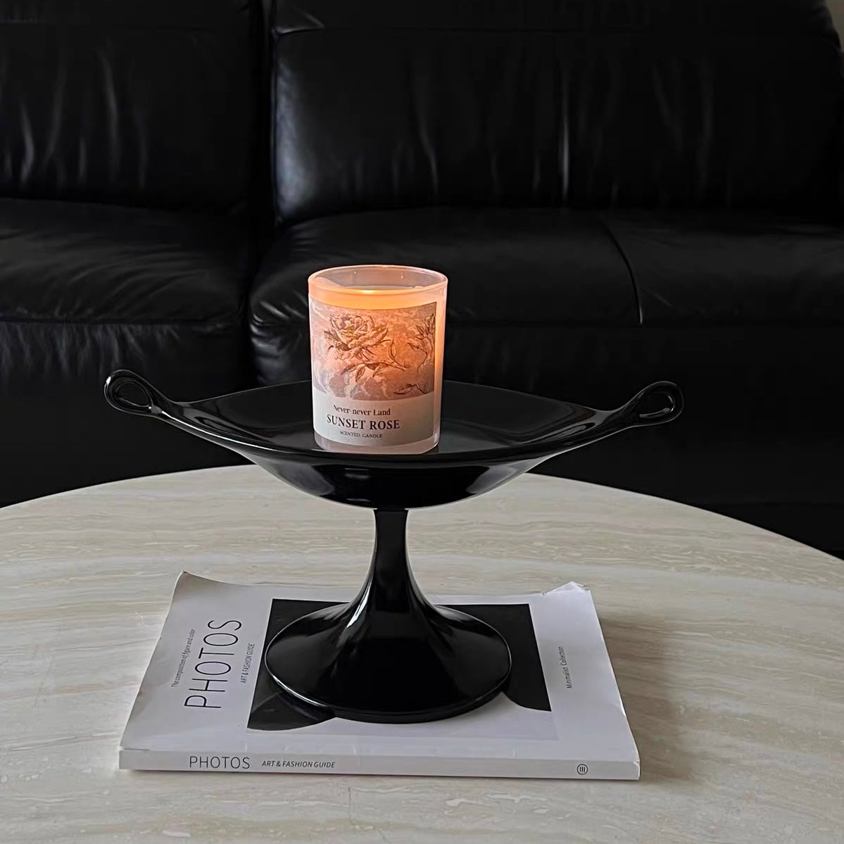 ブラックペデスタルトレイ