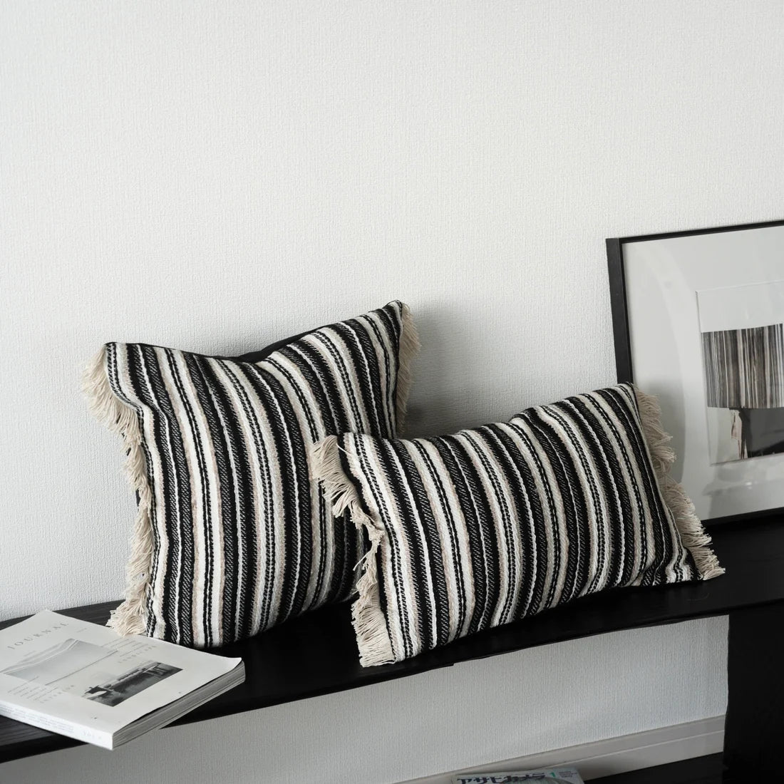 ブラックデザイン クッションカバー