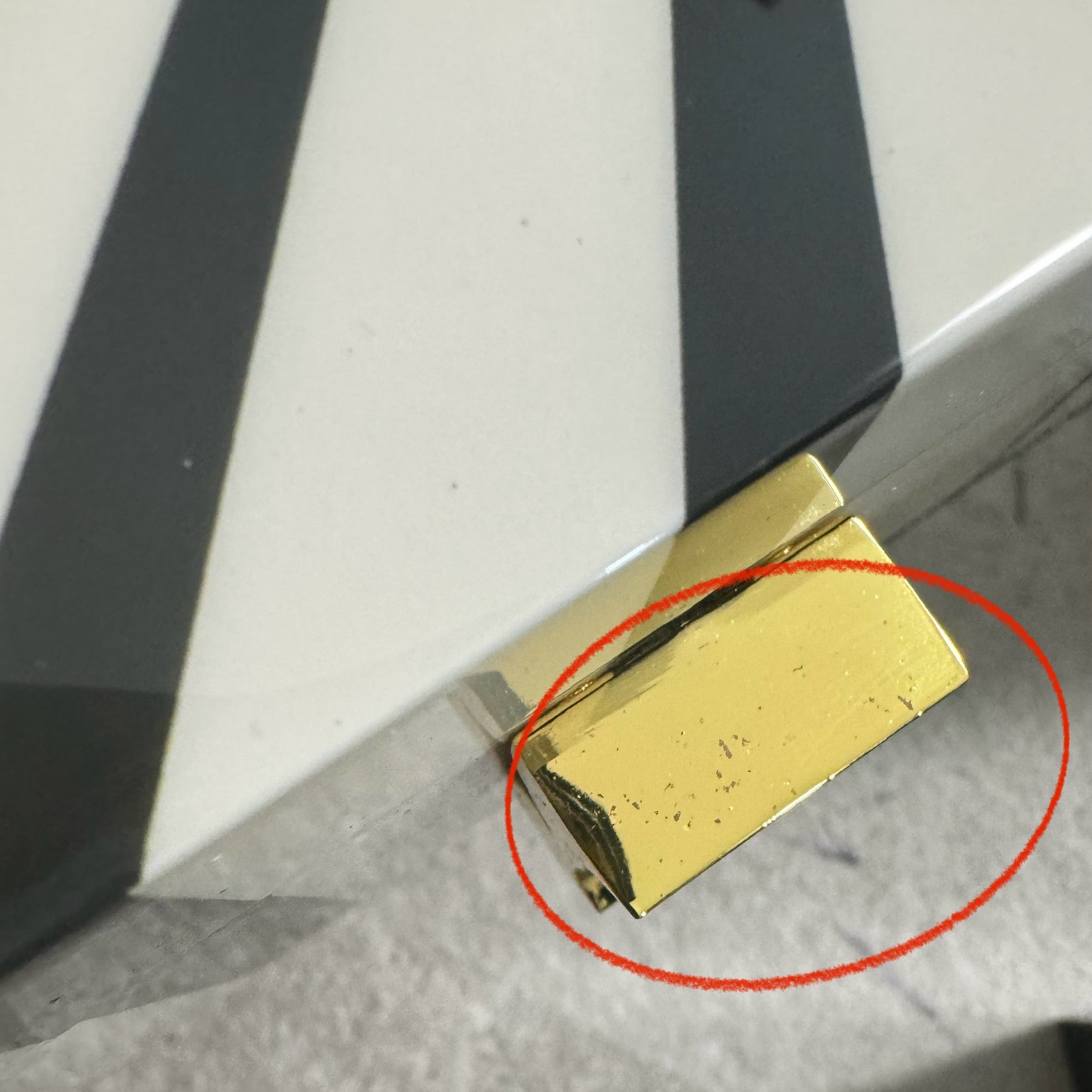 【アウトレット10%OFF】モノトーン×ゴールド インテリアボックス スモール