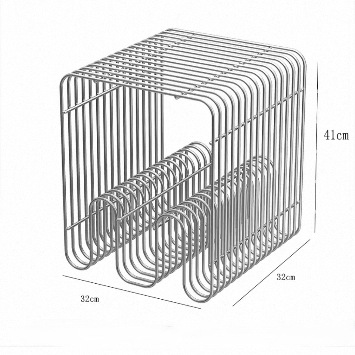 メタルシルバーマガジンテーブル