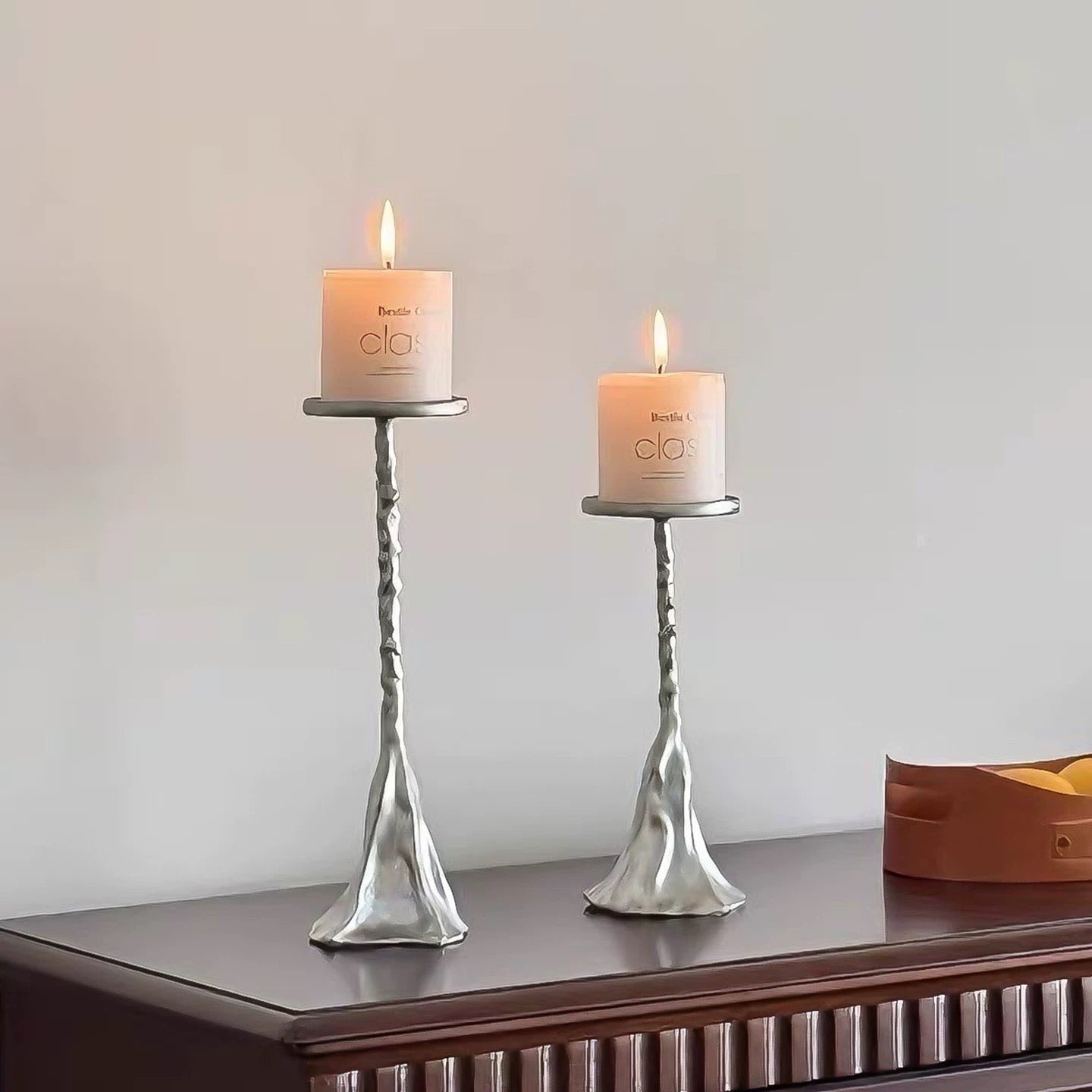 アンティークラインキャンドルスタンド(2点セット)