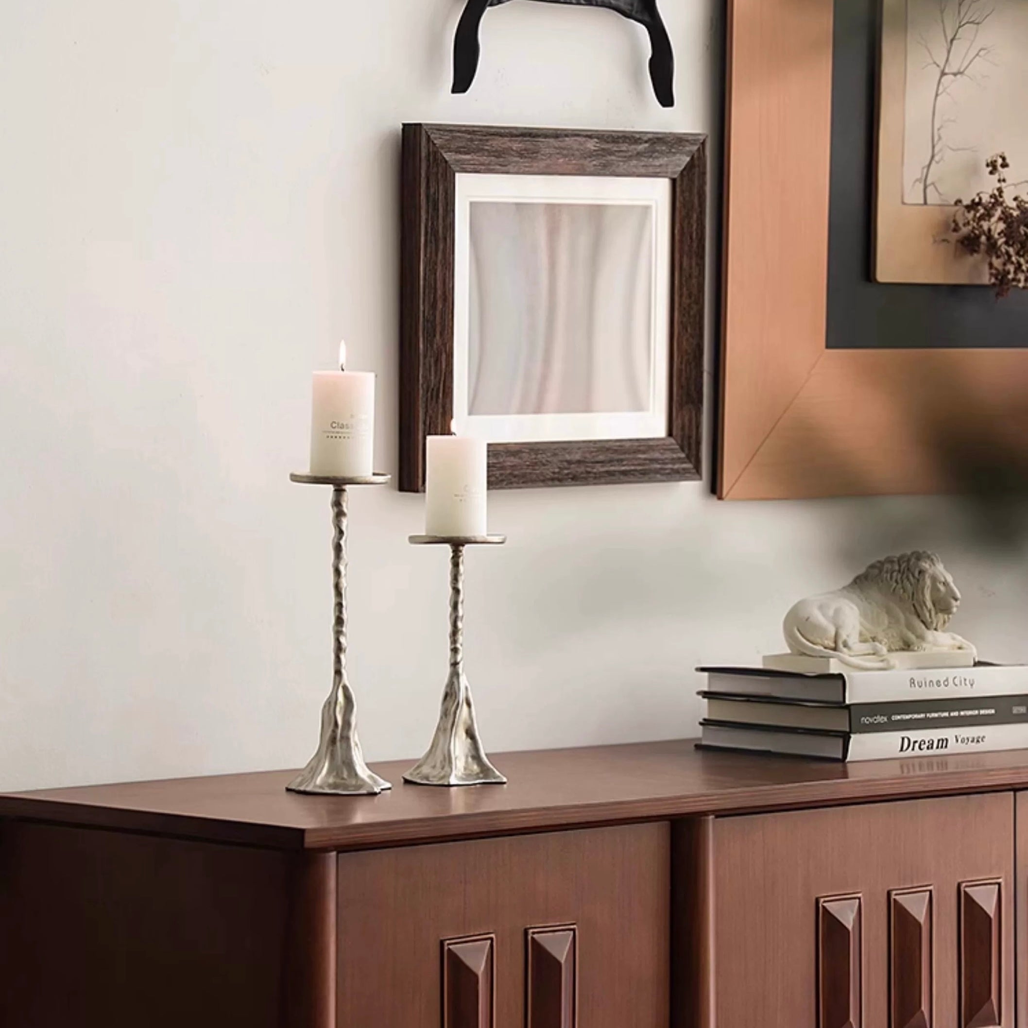 アンティークラインキャンドルスタンド(2点セット)