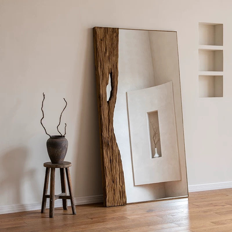 ナチュラルウッド スタンディングミラー