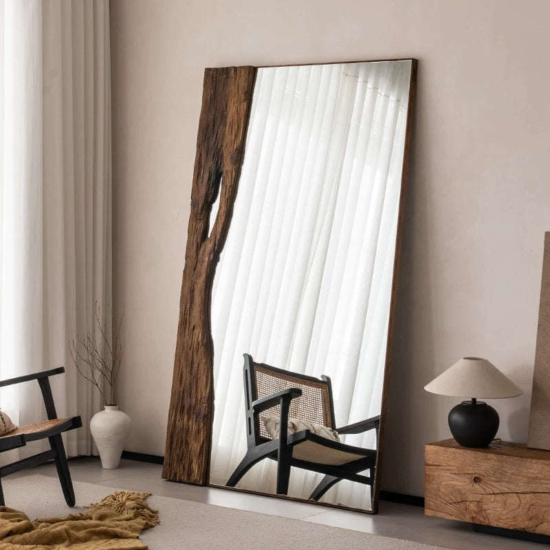 ナチュラルウッド スタンディングミラー