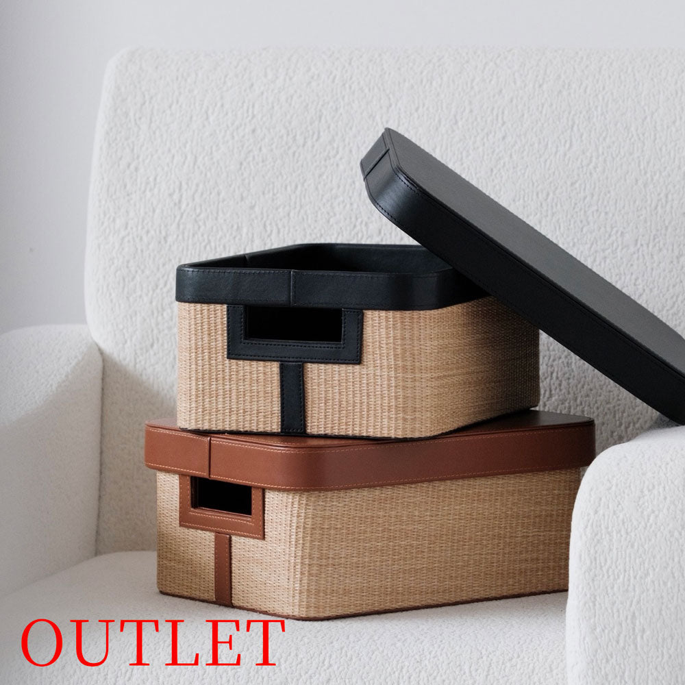 【アウトレット10%OFF】ラタンルック ストレージボックス