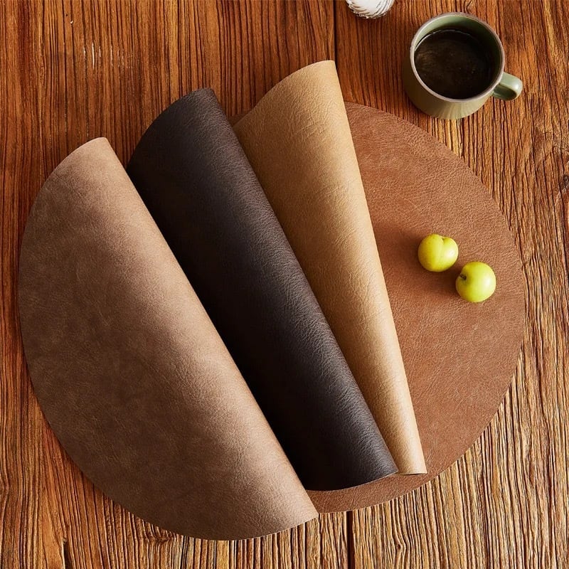 【アウトレット10%OFF】リバーシブルランチョンマット　アンティークレザー