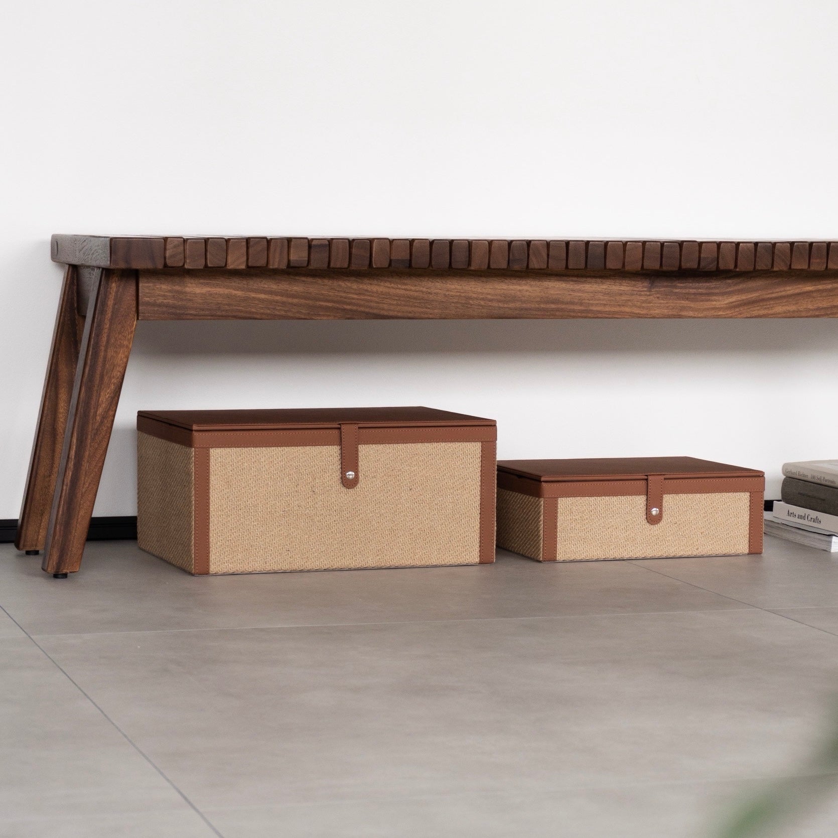 レザーライク　ストレージボックス2点セット