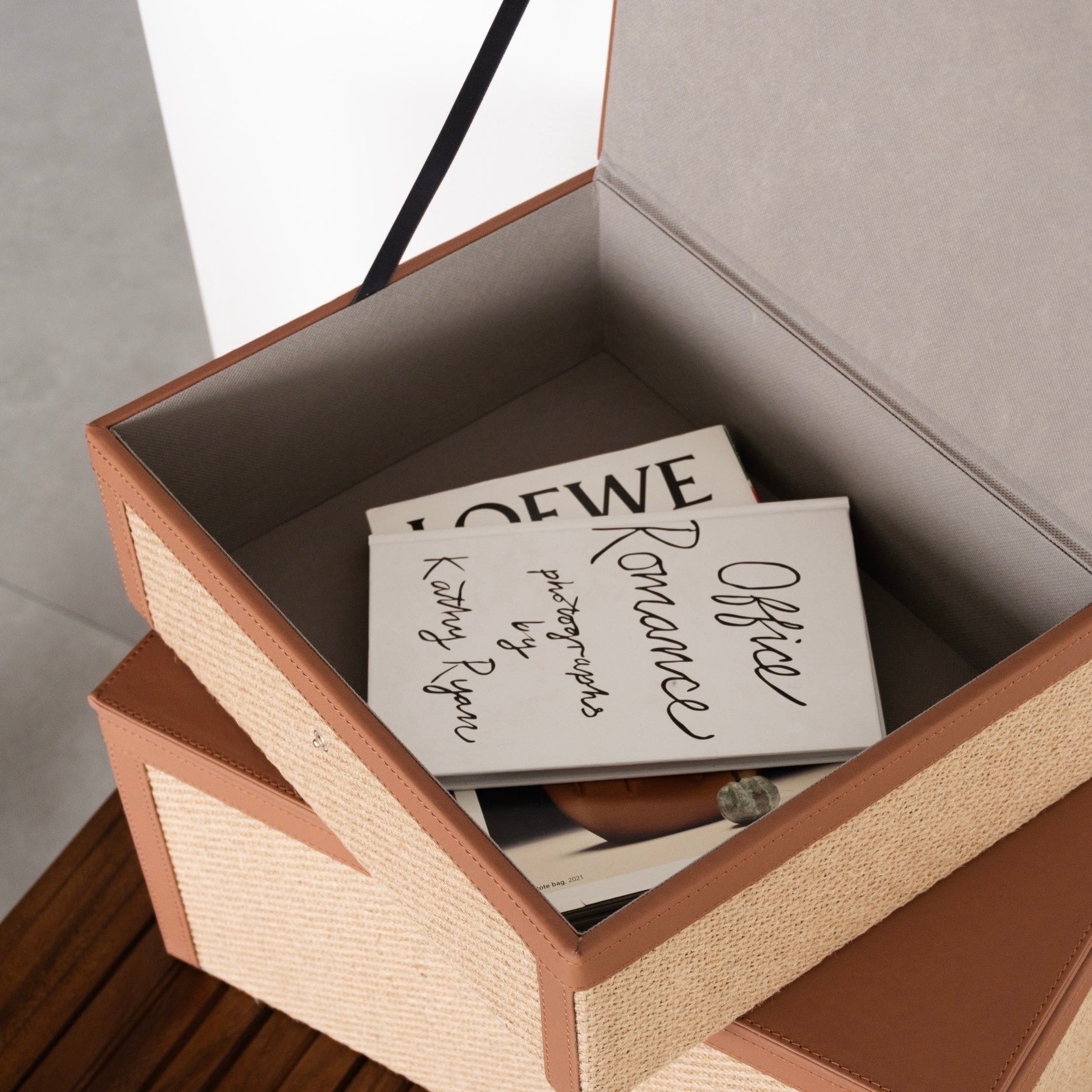 レザーライク　ストレージボックス2点セット