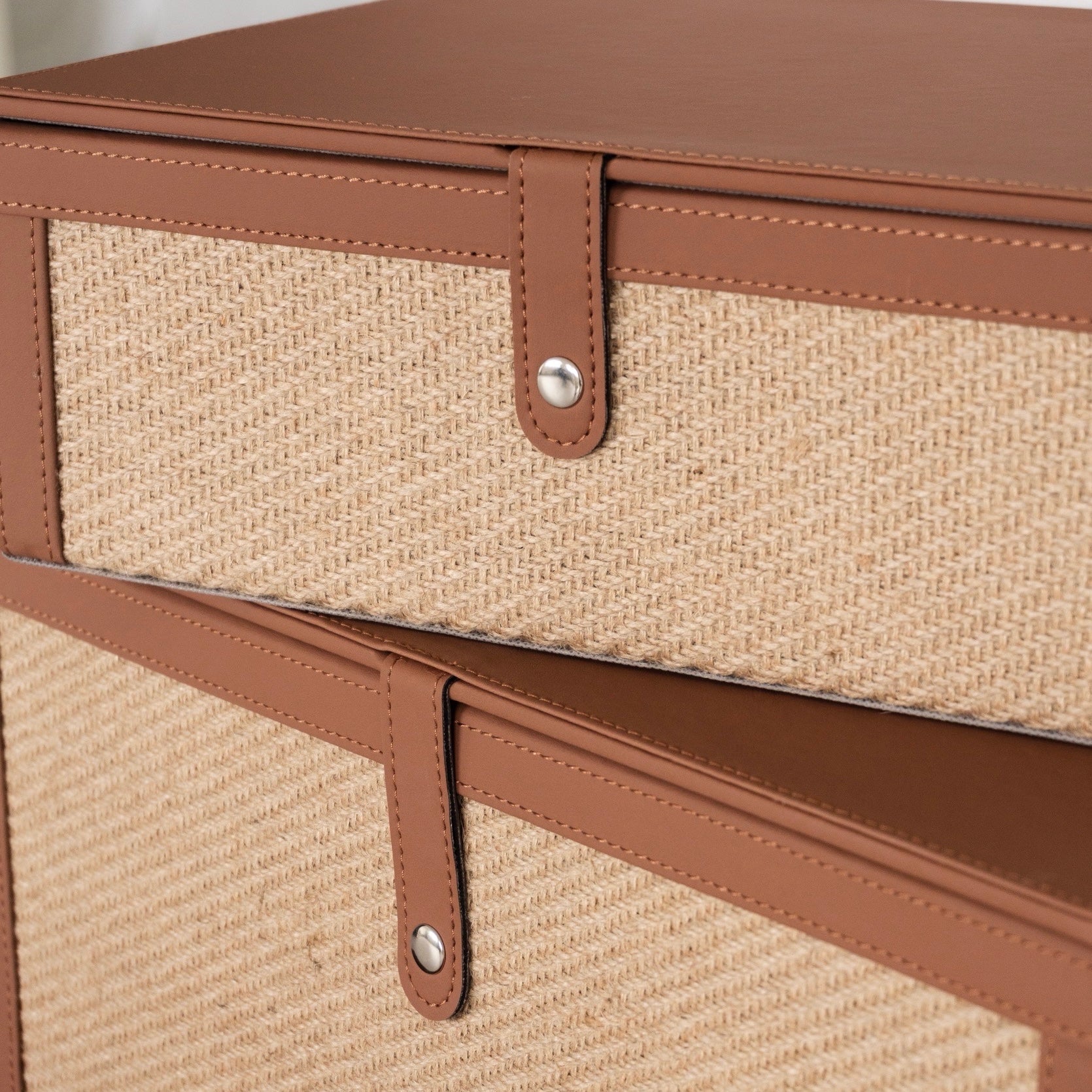 レザーライク　ストレージボックス2点セット