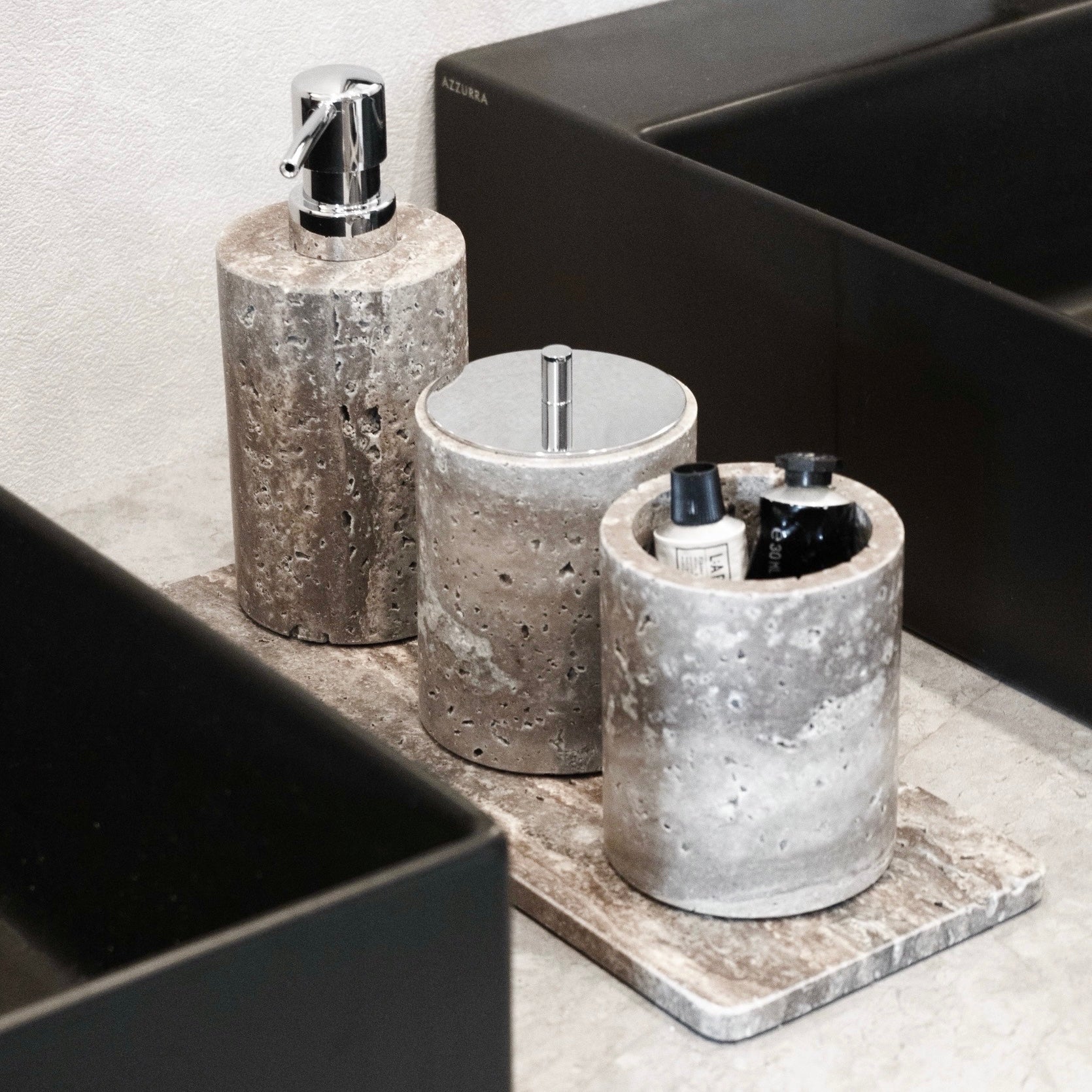 トラバーチン バスルーム4点セット