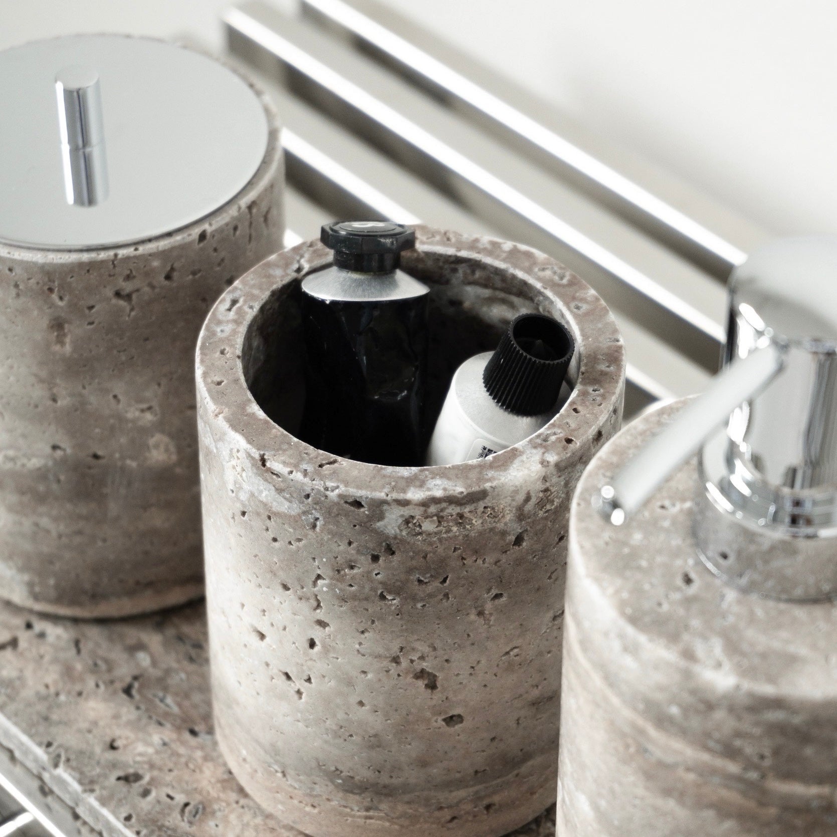 トラバーチン バスルーム4点セット