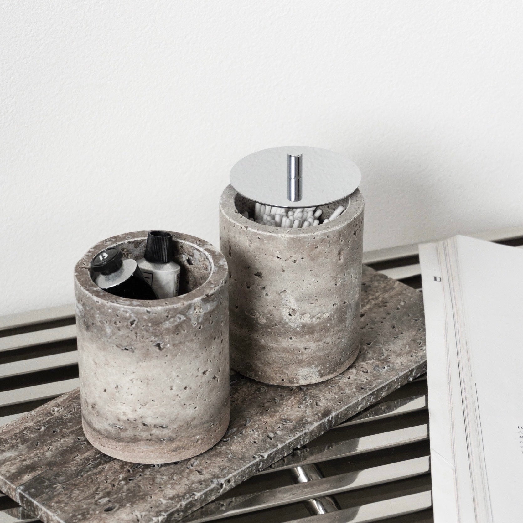 トラバーチン バスルーム4点セット