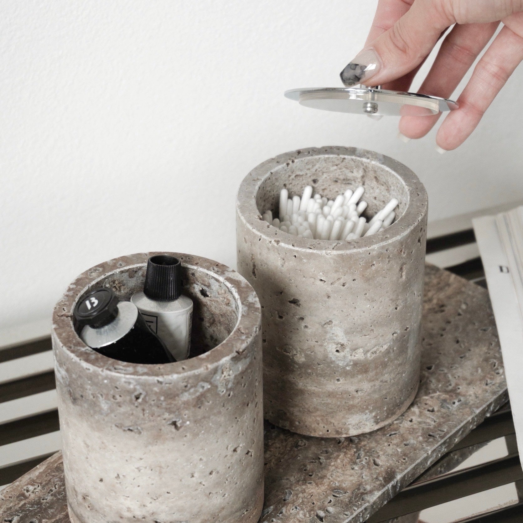 トラバーチン バスルーム4点セット