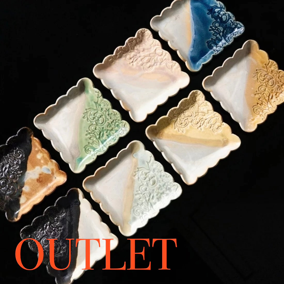 【アウトレット10％OFF】メルトレイヤー スクエアプレート [信楽]　