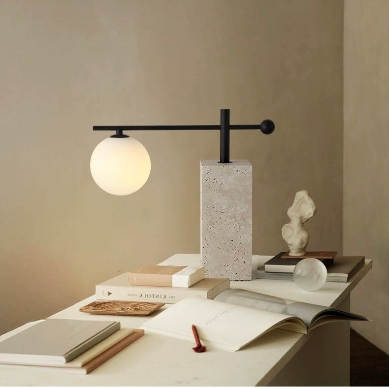 スティル トラバーチンテーブルランプ