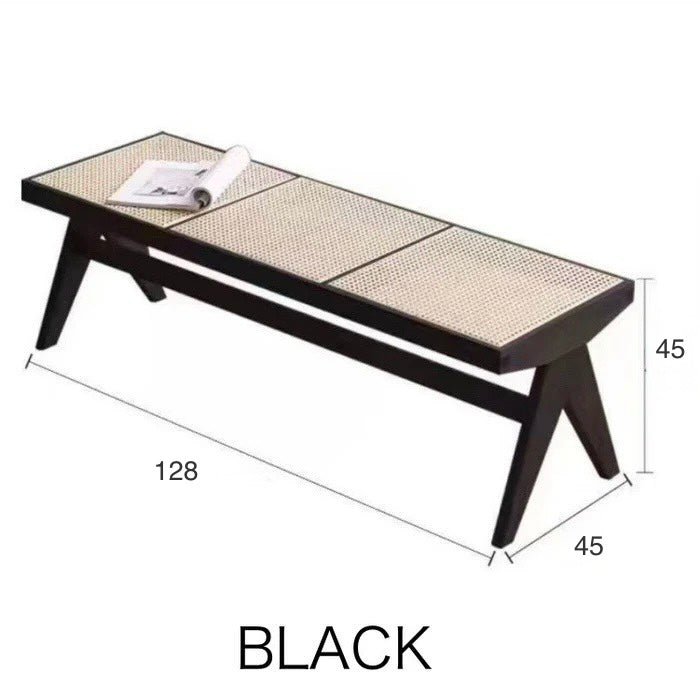 ラタン×ウッド スクエアベンチ