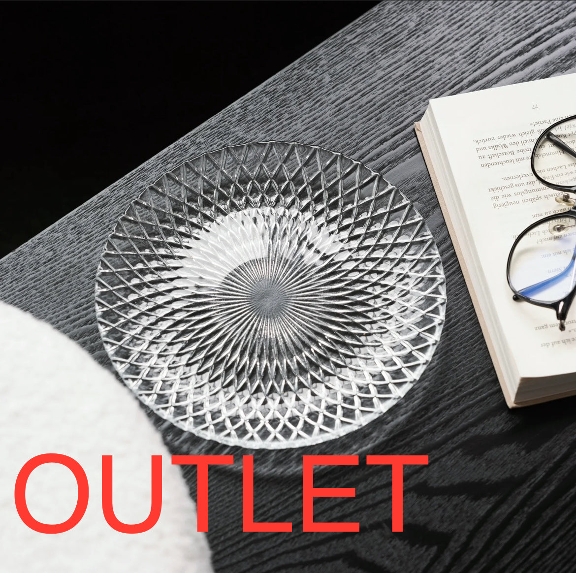 【アウトレット10％OFF】デザインカット　シンプルプレート［ガラス］