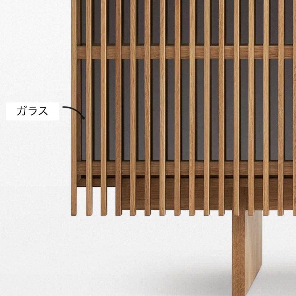 スリットオークキャビネット