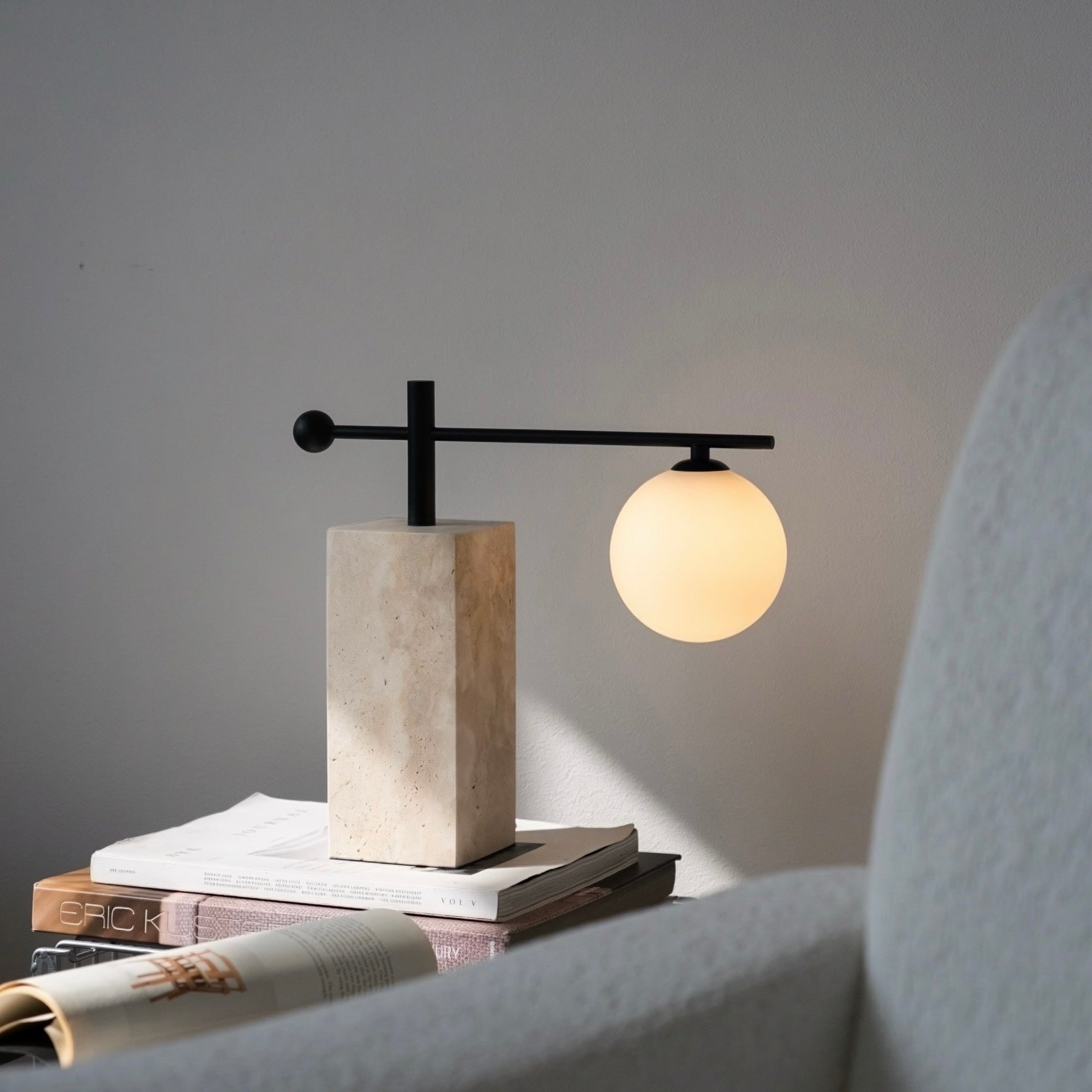 スティル トラバーチンテーブルランプ