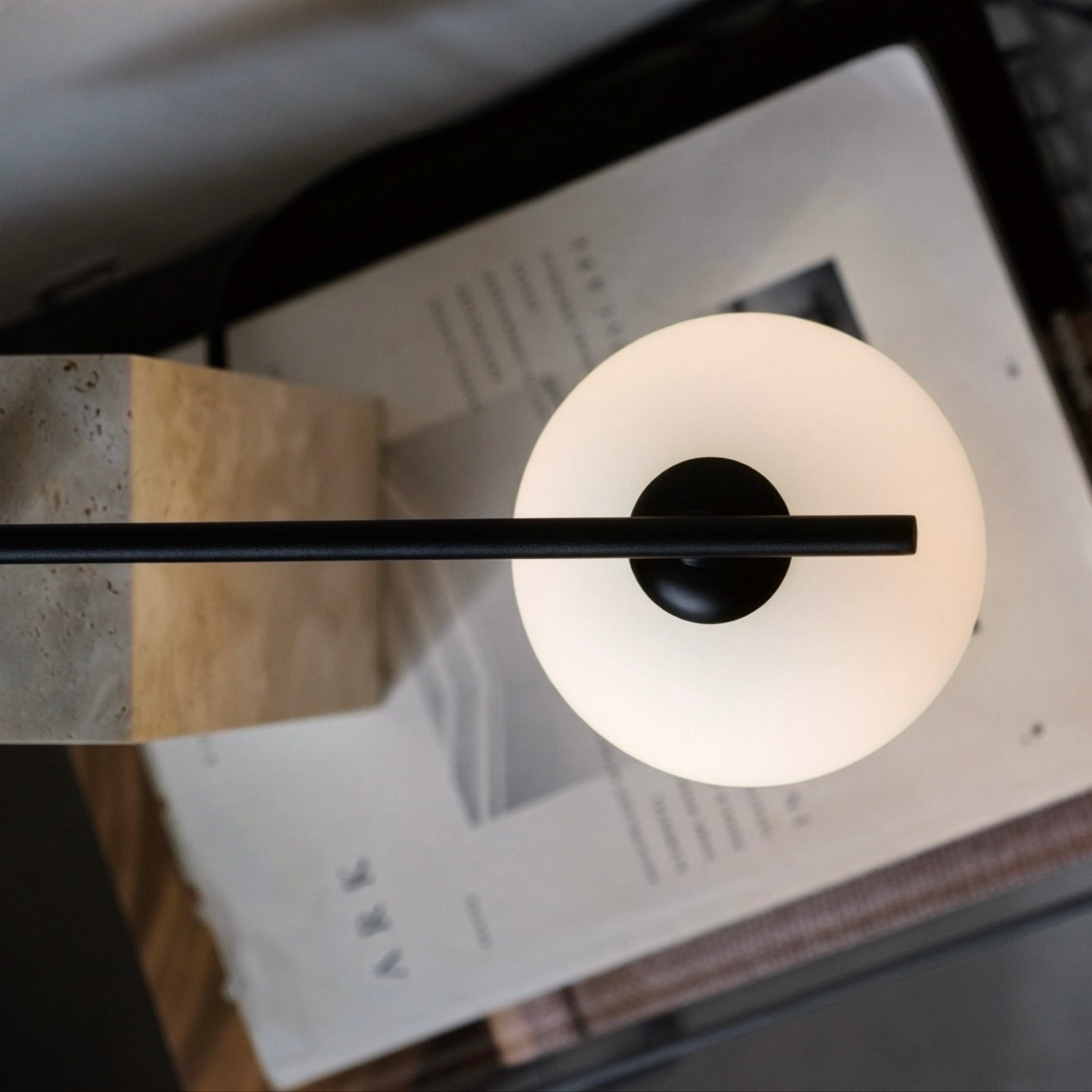 スティル トラバーチンテーブルランプ