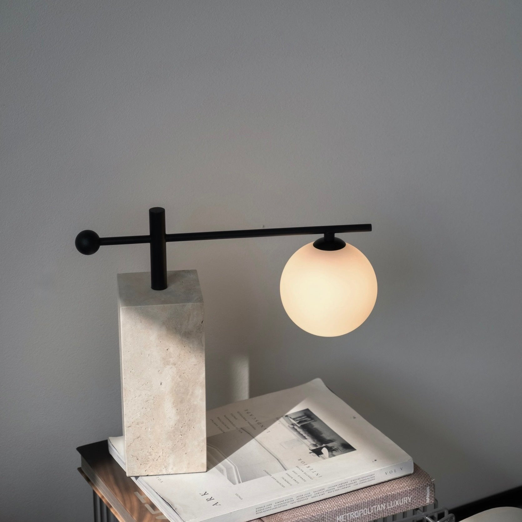 スティル トラバーチンテーブルランプ