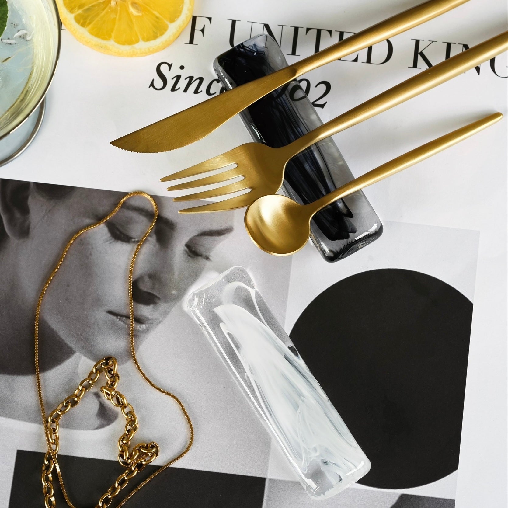 ティンテン カトラリーレスト［ガラス］