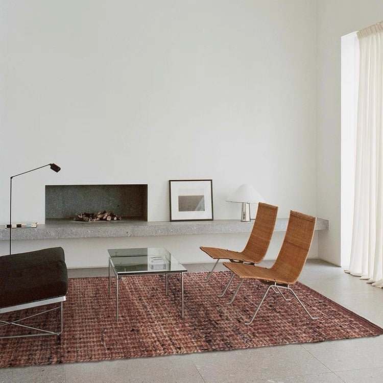 ホリレッドハンドウールラグ