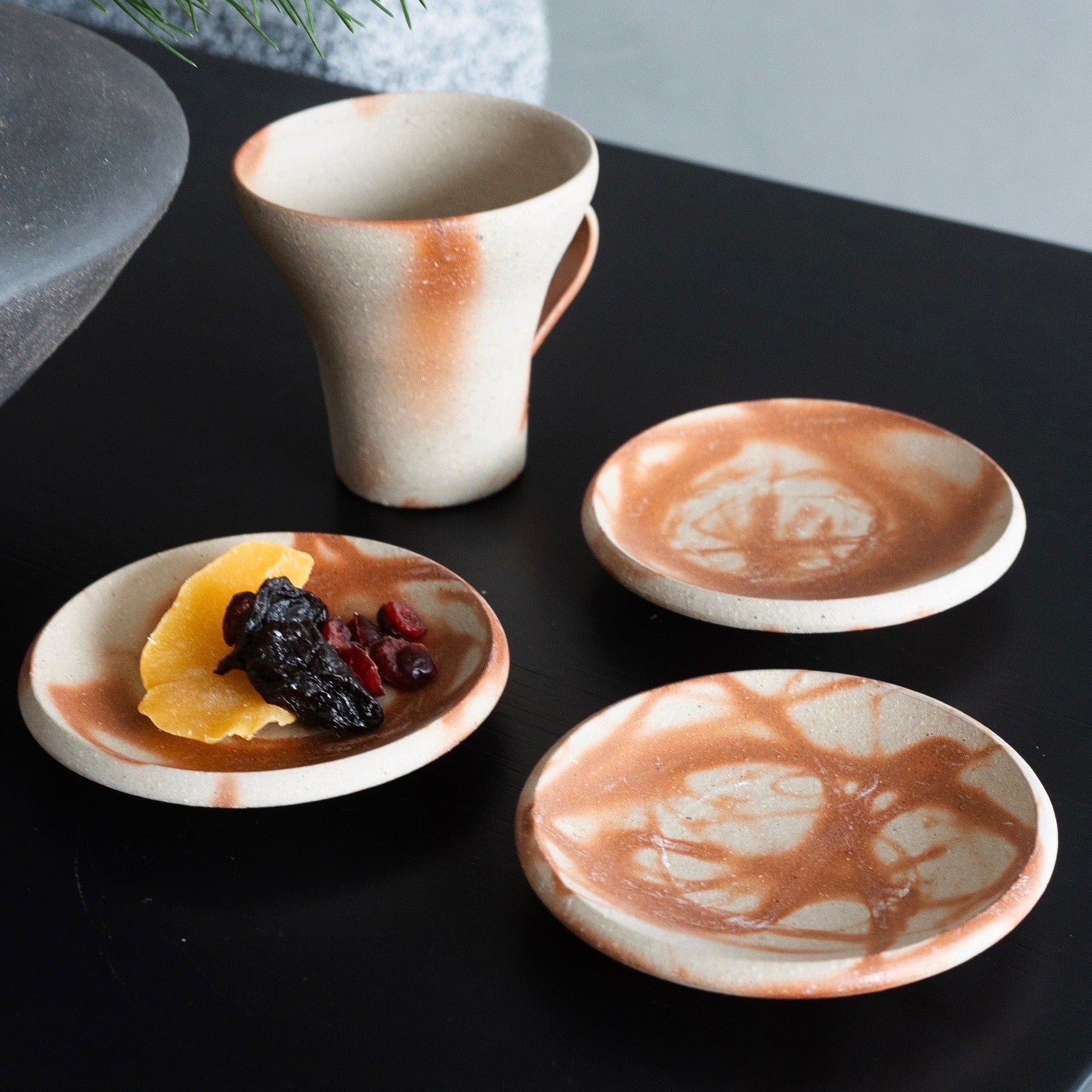 ヒダスキミニプレート [備前焼]