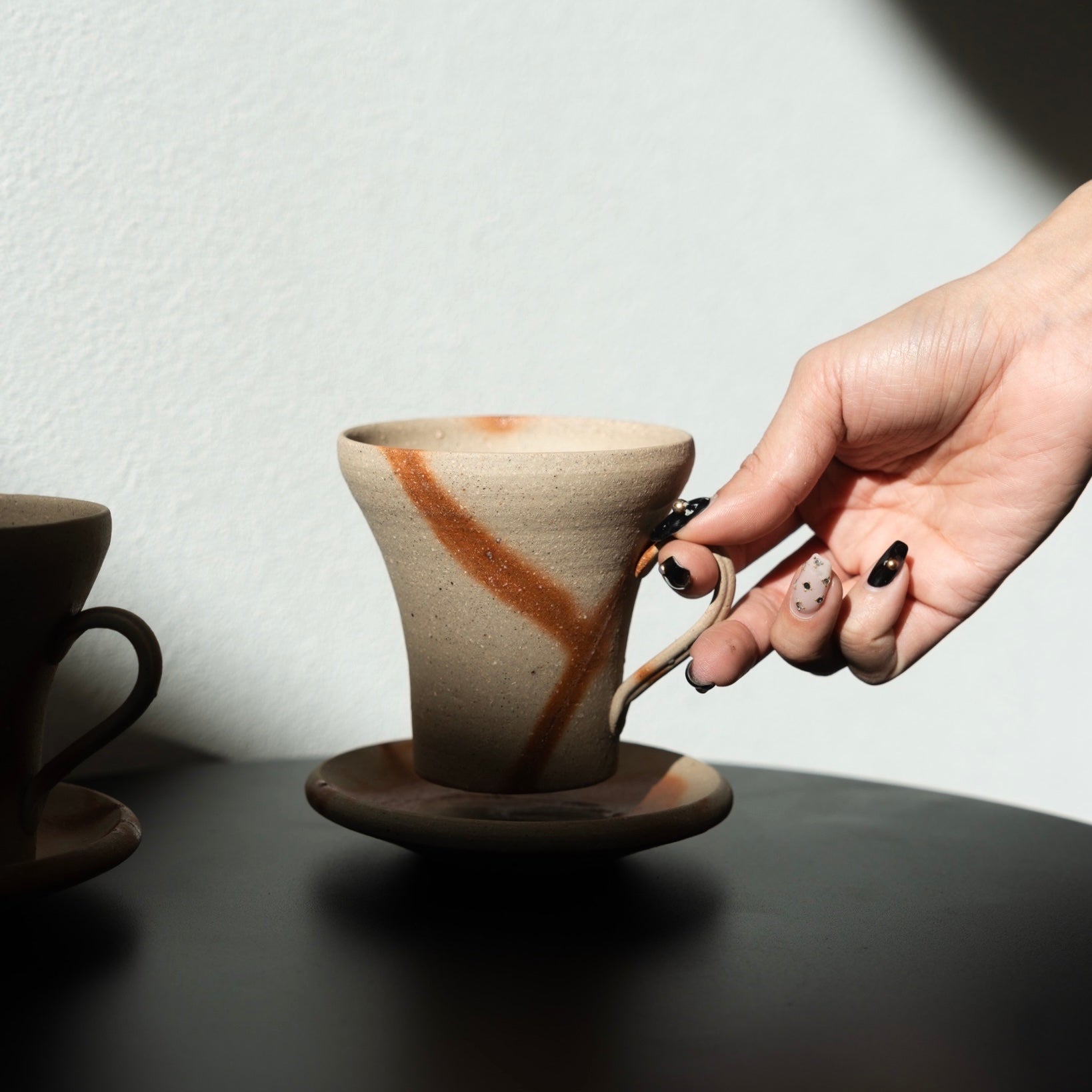 ヒダスキコーヒーカップ [備前焼]