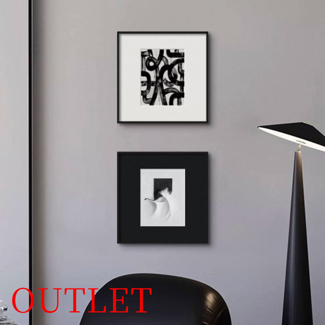 【アウトレット20％OFF】ノワールアート（フレーム付き）